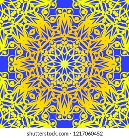 Design of a Geometric Flower seamless Pattern. vector. for wallpaper, flyer, book, brochure