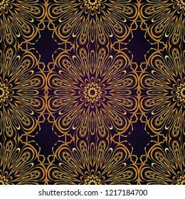 Design of a Geometric Flower seamless Pattern. vector. for wallpaper, flyer, book, brochure