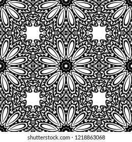 Design of a Geometric Flower seamless Pattern. vector. for wallpaper, flyer, book, brochure