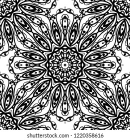 Design of a Geometric Flower seamless Pattern. vector. for wallpaper, flyer, book, brochure
