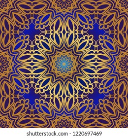 Design of a Geometric Flower seamless Pattern. vector. for wallpaper, flyer, book, brochure
