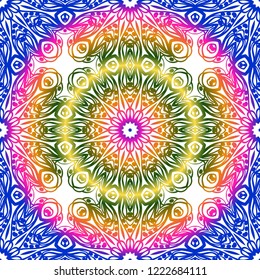 Design of a Geometric Flower seamless Pattern. vector. for wallpaper, flyer, book, brochure