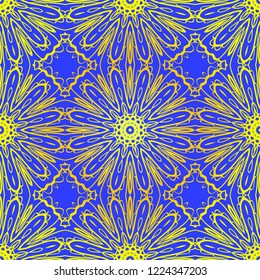 Design of a Geometric Flower seamless Pattern. vector. for wallpaper, flyer, book, brochure