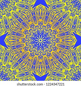 Design of a Geometric Flower seamless Pattern. vector. for wallpaper, flyer, book, brochure