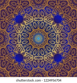 Design of a Geometric Flower seamless Pattern. vector. for wallpaper, flyer, book, brochure