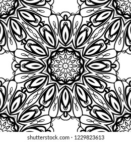 Design of a Geometric Flower seamless Pattern. vector. for wallpaper, flyer, book, brochure