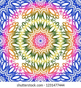 Design of a Geometric Flower seamless Pattern. vector. for wallpaper, flyer, book, brochure