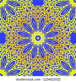 Design of a Geometric Flower seamless Pattern. vector. for wallpaper, flyer, book, brochure