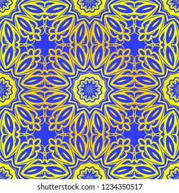 Design of a Geometric Flower seamless Pattern. vector. for wallpaper, flyer, book, brochure