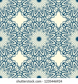 Design of a Geometric Flower seamless Pattern. vector. for wallpaper, flyer, book, brochure