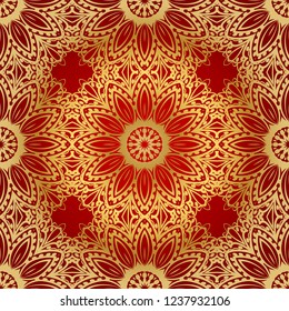 Design of a Geometric Flower seamless Pattern. vector. for wallpaper, flyer, book, brochure