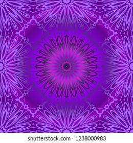 Design of a Geometric Flower seamless Pattern. vector. for wallpaper, flyer, book, brochure