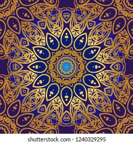 Design of a Geometric Flower seamless Pattern. vector. for wallpaper, flyer, book, brochure