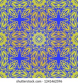 Design of a Geometric Flower seamless Pattern. vector. for wallpaper, flyer, book, brochure