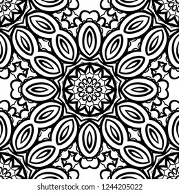 Design of a Geometric Flower seamless Pattern. vector. for wallpaper, flyer, book, brochure