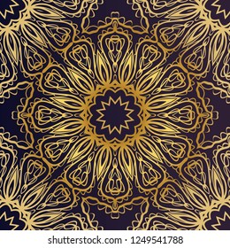 Design of a Geometric Flower seamless Pattern. vector. for wallpaper, flyer, book, brochure