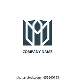 Design geometric logo for company on a white background