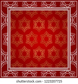 Design of a Geometric Pattern. vector. Repeating sample figure and line. For fashion interiors design, wallpaper, textile industry.