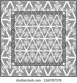 Design of a Geometric Pattern. vector. Repeating sample figure and line. For fashion interiors design, wallpaper, textile industry. White and black.
