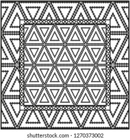 Design of a Geometric Pattern. vector. Repeating sample figure and line. For fashion interiors design, wallpaper, textile industry. White and black.