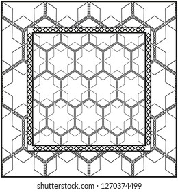 Design of a Geometric Pattern. vector. Repeating sample figure and line. For fashion interiors design, wallpaper, textile industry. White and black. Design of a Geometric Pattern. vector. Repeating sample figure and line. For fashion interiors design, wallpaper, textile industry. White and black.