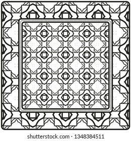 Design Of A Geometric Pattern. Vector. Repeating Sample Figure And Line. For Fashion Interiors Design, Wallpaper, Textile Industry.