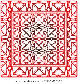 Design Of A Geometric Pattern. Vector. Repeating Sample Figure And Line. For Fashion Interiors Design, Wallpaper, Textile Industry.