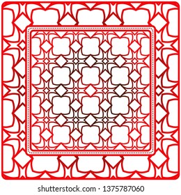 Design Of A Geometric Pattern. Vector. Repeating Sample Figure And Line. For Fashion Interiors Design, Wallpaper, Textile Industry.