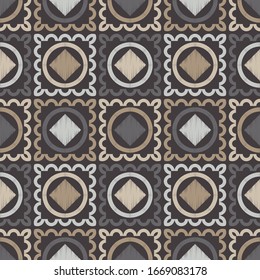 Design of geometric shapes. Hatch. Seamless pattern. Vector illustration for web design or print.