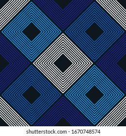 Design of geometric shapes. Mosaic of ethnic figures. Seamless pattern. Vector illustration for web design or print.