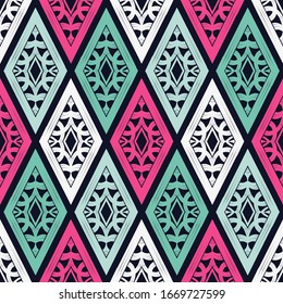 Design of geometric shapes. Rhombus. Hatch. Seamless pattern. Vector illustration for web design or print.