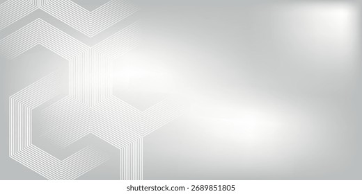 design geometric stripe hexagon lines on gray background.design