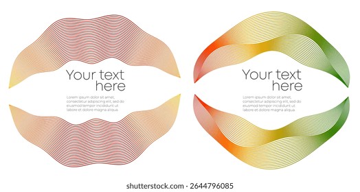 Design geometric wave lines elements, spiral, frame, circle Futuristic Abstract Line Art for Tech Branding, Infographic Layouts, Modern UI UX Interfaces, Yoga, Wellness, Relaxation, Healthy background