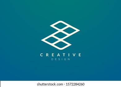 Design geometry boxes with abstract shapes. Illustration of minimalist and elegant logo and icon vector