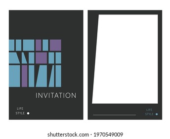 Design geometry and simple pattern of invitation card.