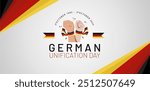 Design of Germany Unification Day 3rd October 2024 Banner, Greeting Card, Background, Template, Vector illustration. "Tag der Deutschen Einheit 2024" Translation : German Unity Day 2024. 