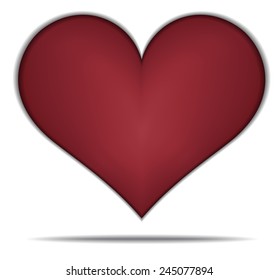 design giant heart in relief on white background