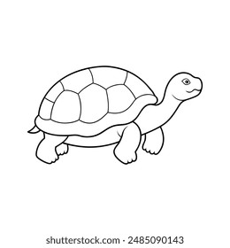 Design a giant tortoise vector line art icon