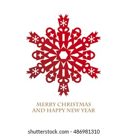 Design of gift boxes shaped snowflakes