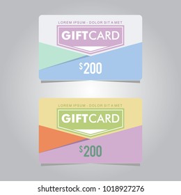 Design gift card vector business illustration
