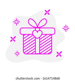Design a gift icon template on Valentine's Day