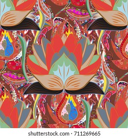 Design gift wrapping paper, greeting cards, posters and banner design. Flowers on background. Vector flat flowers seamless pattern.