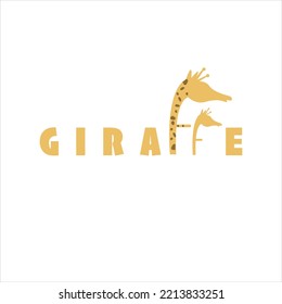 design of giraffe as logos or anything that create nice impression of nature and make it lovely for people .