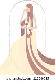 design girl using make up