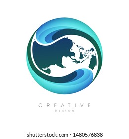 Design a globe for a brand or label. Creative and modern logo design.