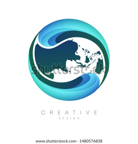 Design a globe for a brand or label. Creative and modern logo design.