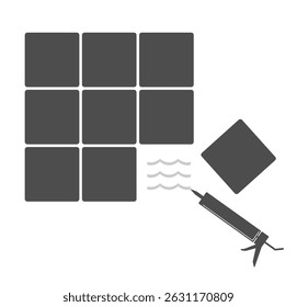 Diseño del icono de trabajo de la herramienta de pegado