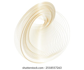 Design Gold for Cosmetics, Beauty, Spa, Wellness, Relaxation for Web-design, Banner, Brochure, package. Icon, Logo, Background made of Circular Dots, Lines, and Spirals. Patterns Geometric Lines