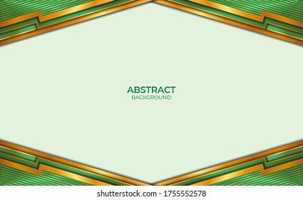 Design Gold And Green Abstract Style