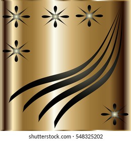design gold Star tree black gold